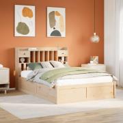 vidaXL Sängram utan madrass 140x200 cm massiv furu