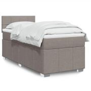 vidaXL Ramsäng med madrass taupe 80x200 cm tyg