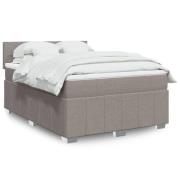 vidaXL Ramsäng med madrass taupe 160x200 cm tyg