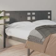 vidaXL Sänggavel grå 146x4x100 cm massiv furu