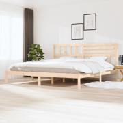 vidaXL Sängram massivt trä 200x200 cm