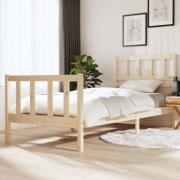 vidaXL Sängram massivt trä 90x200 cm