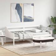 vidaXL Dagbädd utan madrass vit 90x200 cm massiv furu