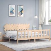 vidaXL Sängram utan madrass 200x200 cm massiv furu
