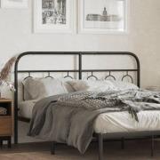 vidaXL Huvudgavel metall svart 140 cm