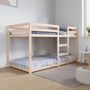 vidaXL Våningssäng utan madrass 90x190 cm massiv furu