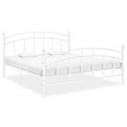 vidaXL Sängram utan madrass vit metall 140x200 cm