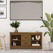 vidaXL Tv-bänk honungsbrun 103x36,5x52 cm massiv furu