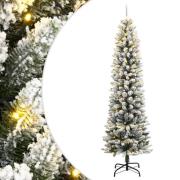 vidaXL Plastgran med 300 LEDs och snö 180 cm