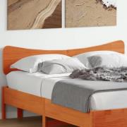vidaXL Huvudgavel vaxbrun 160 cm massiv furu