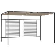 vidaXL Paviljong med infällbart tak 3x4x2,3 m taupe 180 g/m²