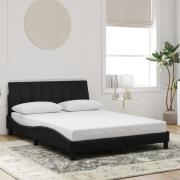 vidaXL Sängram utan madrass svart 120x200 cm sammet