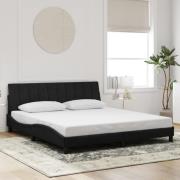 vidaXL Sängram utan madrass svart 180x200 cm sammet