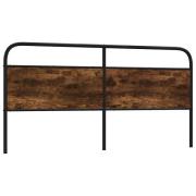 vidaXL Sänggavel rökfärgad ek 200 cm konstruerat trä och stål