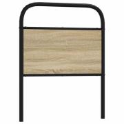 vidaXL Sänggavel sonoma-ek 80 cm konstruerat trä och stål