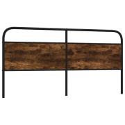 vidaXL Ersättningsgavel rökfärgad ek 190 cm konstruerat trä och stål