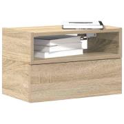 vidaXL Väggmonterade sängbord 2 st sonoma-ek 45x26x28,5 cm