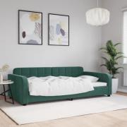 vidaXL Dagbädd mörkgrön 100x200 cm sammet