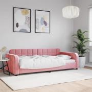 vidaXL Dagbädd rosa 90x200 cm sammet