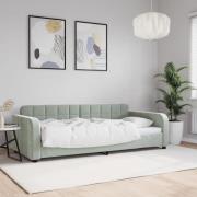 vidaXL Dagbädd ljusgrå 90x200 cm sammet