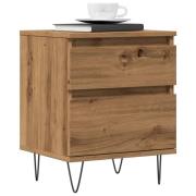 vidaXL Sängbord artisan ek 40x35x50 cm konstruerat trä