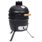 Kamado Rökgrill 2-i-1 keramik 56 cm svart