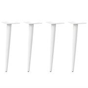 vidaXL Soffbordsben koniska 4 st vita 30-31 cm stål