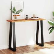 vidaXL Avlastningsbord med levande kant 110x35x80 cm massivt akaciaträ