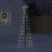 vidaXL LED julgran med spikar 220 LED flerfärgad 180 cm
