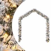 vidaXL Julgirlang med LED-ljus grön 5 m PVC