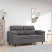 vidaXL 2-sitssoffa Grå 120 cm konstläder
