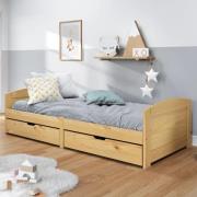 vidaXL Dagbädd med 2 lådor IRUN 90x200 cm massiv furu