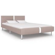vidaXL Sängram utan madrass cappuccino konstläder 140x200 cm