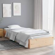 vidaXL Sängram massivt trä 90x190 cm