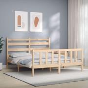 vidaXL Sängram utan madrass 160x200 cm massiv furu