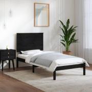 vidaXL Sängram svart massiv furu 75x190 cm