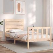 vidaXL Sängram utan madrass 90x200 cm massiv furu