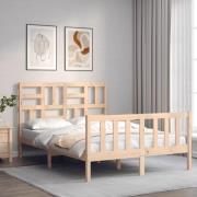vidaXL Sängram utan madrass 140x190 cm massiv furu
