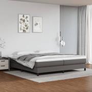 vidaXL Sängram grå 200x200 cm konstläder