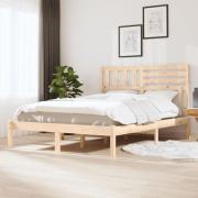 vidaXL Sängram massiv furu 140x190 cm