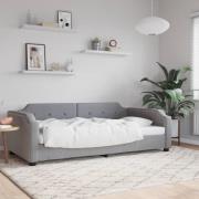 vidaXL Dagbädd ljusgrå 90x200 cm tyg