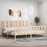 vidaXL Sängram utan madrass 200x200 cm massiv furu