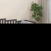 vidaXL Sängram grå 100x200 cm massiv furu