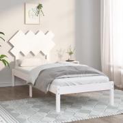 vidaXL Sängram vit 90x200 cm massivt trä