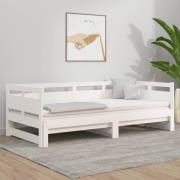 vidaXL Bäddsoffa vit massiv furu 2x(90x190) cm