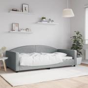 vidaXL Dagbädd ljusgrå 100x200 cm tyg