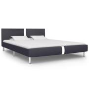 vidaXL Sängram utan madrass svart konstläder 140x200 cm