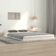 vidaXL Sängram vit 120x200 cm massiv furu