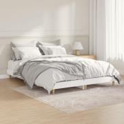 vidaXL Sängram vit 135x190 cm konstruerat trä