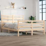 vidaXL Sängram massiv furu 120x200 cm